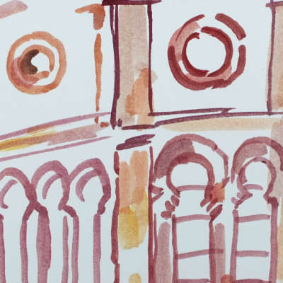 Andreas Korn: Artproduktion (Kunstraum - Aquarell in Sanlucar Plaza de Toros) Andreas Korn: Artproduktion (Kunstraum - Aquarell in Sanlucar)